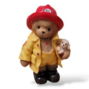 Cherished Teddies Clark 106716 You're My Hero Firefighter Fireman Puppy Dog